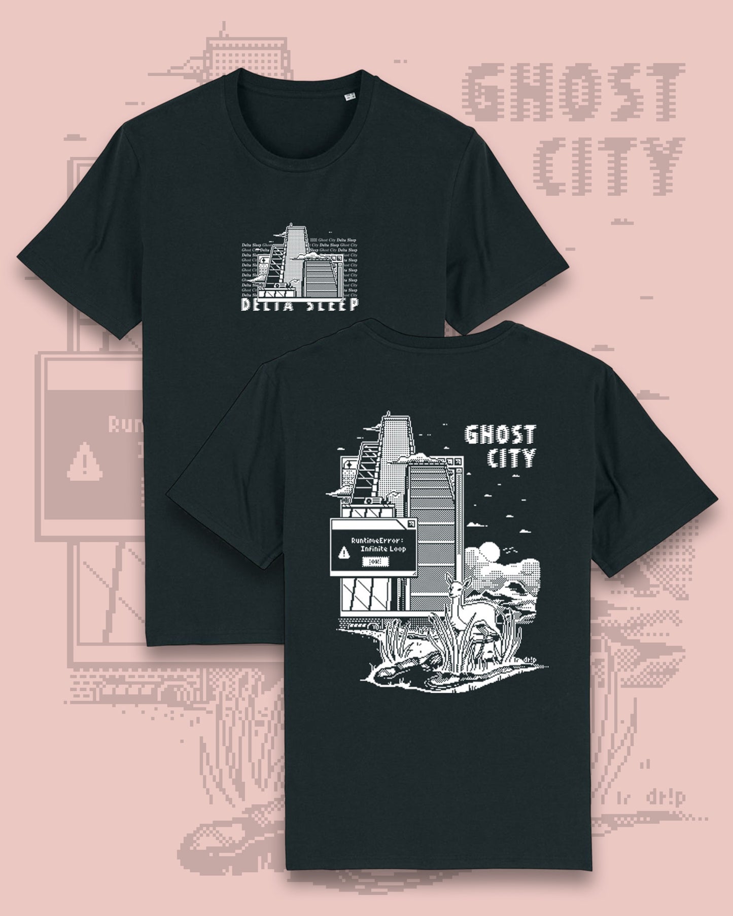 8-bit Ghost City T-Shirt